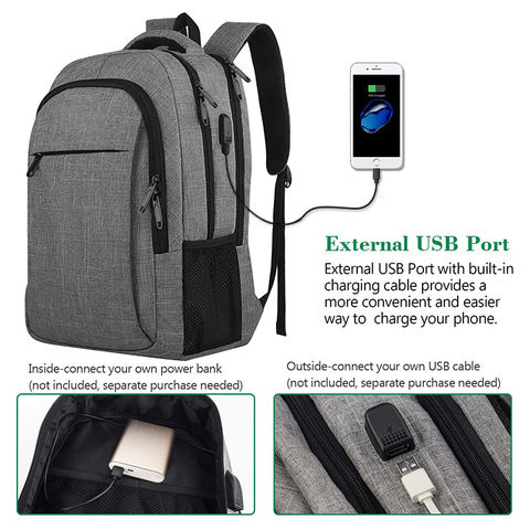 Mochila de viagem, mochila expansível de 40 litros, aprovada para voo para  homens e mulheres, mochila para laptop de 17 polegadas com porta de  carregamento USB, mala extra grande