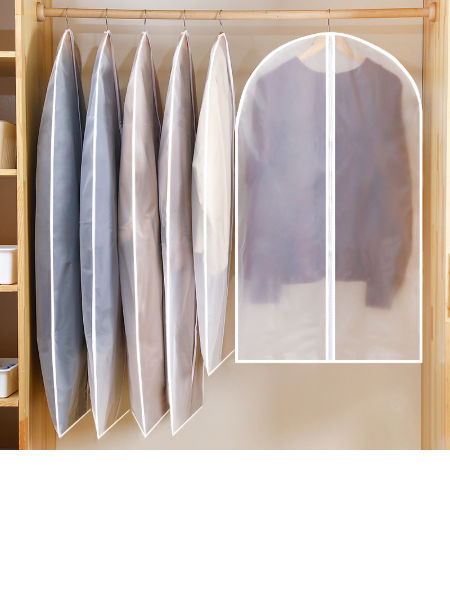 Hanging Garment Bags Clothes Translucent Clothing Organization Covers ...