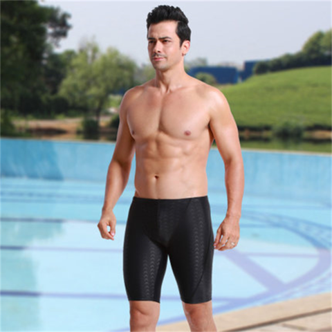 Men Swim Pants Sharkskin Swimsuit Long Tights Swimwear M-4XL Athletic  Leggings