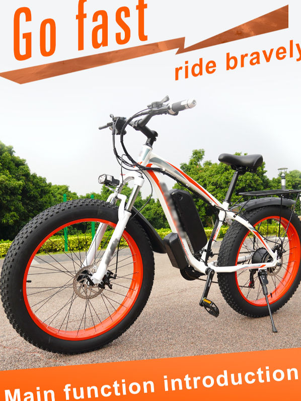 Electric fat bike 26inch electric aluminuim city bike double seats electric mountain bike supplier