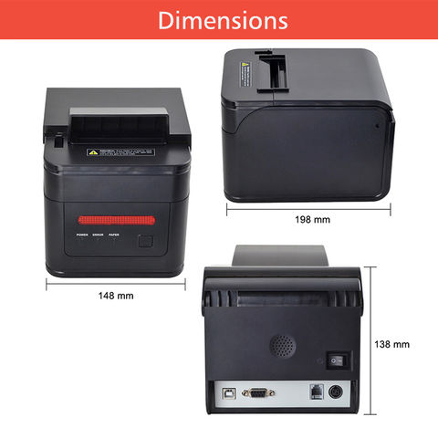 Soporte de alarma de luz de sonido Impresora térmica POS exclusiva de 80 mm