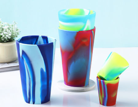 Buy Wholesale China Silicone Cup New Rainbow Mixed Color Thickened Cold  Drink Beer Mug Silicone Mugs Bathroom Tumblers & Silicone Cup Silicone Baby  Cup at USD 1.276