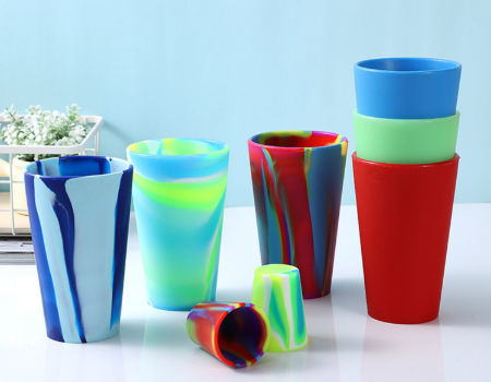 Buy Wholesale China Silicone Cup New Rainbow Mixed Color Thickened Cold  Drink Beer Mug Silicone Mugs Bathroom Tumblers & Silicone Cup Silicone Baby  Cup at USD 1.276