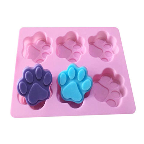 Cat Paw Silicone Molds with Cover,Dog Treat Molds Puppy Paw Mold Baking  Moulds,Non Stick Ice Mold Candy Cookie Jelly Chocolate - AliExpress