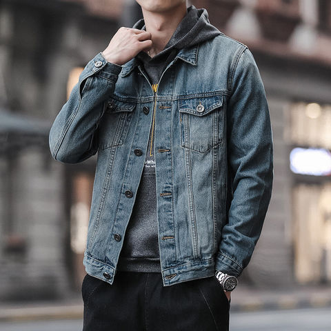Denim Jacket Trending Jackets For Men Denim Jacket Male Spring And