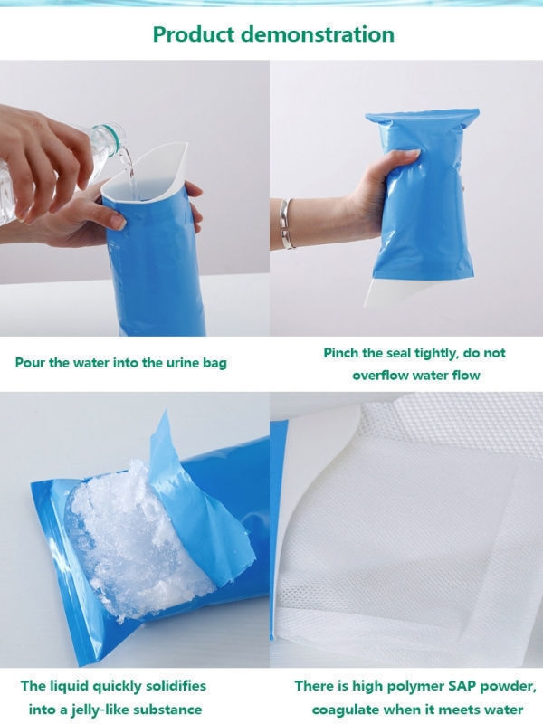 China Disposable Emergency Portable Urine Bag for Outdoor Activity on