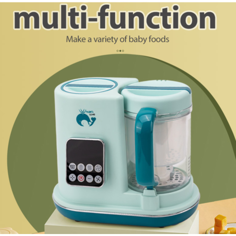 Máquina de alimentos para bebés, procesador de alimentos para bebés 5 en 1,  molinillo de vapor multifuncional de control inteligente con olla de