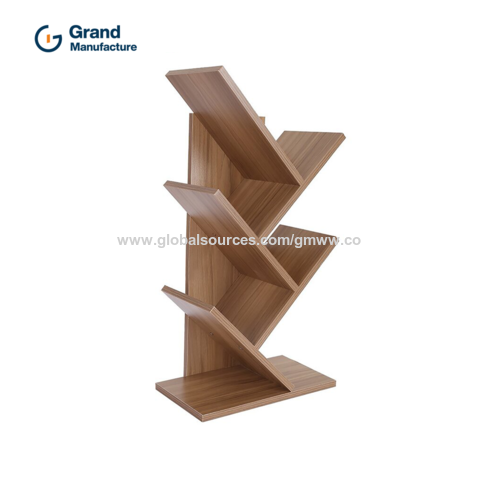 Buy Wholesale China Industrial Tree Bookcase Multi-tier Floor Standing Book  Rack With Wooden Shelves For Living Room & Bookcase Book Rack Wooden  Shelves at USD 69