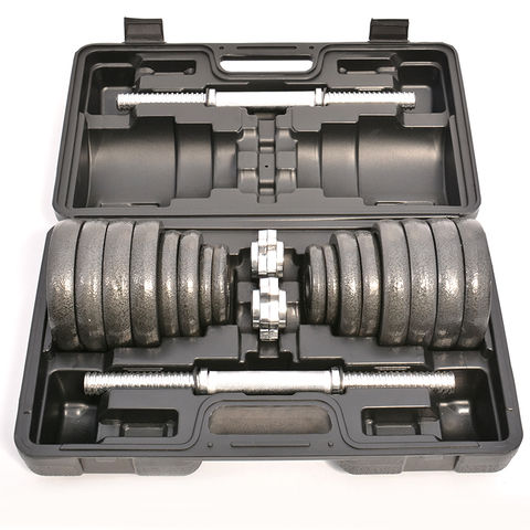 China Dumbbell Set With Case Black Paint Electric-Plated Dumbbell Cast ...