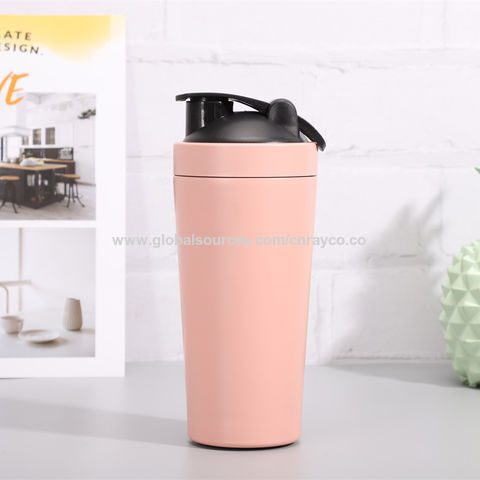 Buy Wholesale China Metal Sublimation Blank Custom Logo Gym Protein Shaker  Bottle With Mixing Ball & Blank Protein Shaker Bottle at USD 2.15