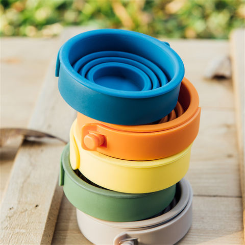 4pcs Silicone Collapsible Cup Folding Cup Portable Outdoor Travel Cup New