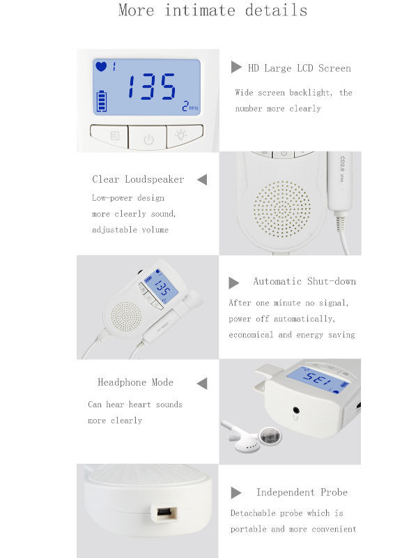 China Fetal heart rate at 8 weeks with FDA certificate portable handheld heart rate monitor on