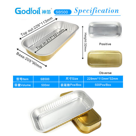 Buy Wholesale China Chinese Cheap Gold Square Foil Tray Disposable Smooth  Wall Aluminum Foil Container With Lids & Aluminum Foil Container at USD 0.1