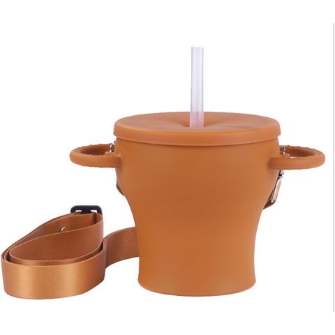 China Factory Free sample China Silicone Baby Cup with Straw Matched Color  factory and suppliers