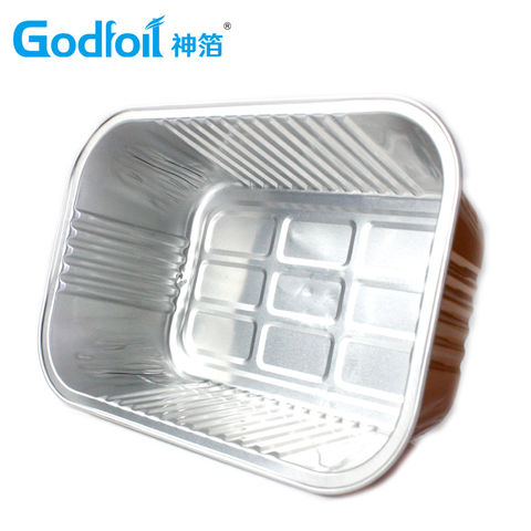 Buy Wholesale China Chinese Cheap Gold Square Foil Tray Disposable Smooth  Wall Aluminum Foil Container With Lids & Aluminum Foil Container at USD 0.1