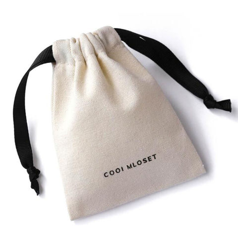 500 Drawstring Pouch Custom Logo Merchandise Bag Jewellery Pouch Cotton Bag  Business Packaging Promo Bag Wholesale Bulk 