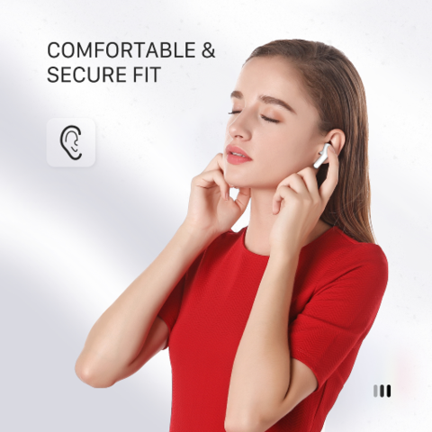 Soundcore Liberty True - Audífonos inalámbricos, 100 horas de reproducción,  sonido de grafeno, carga rápida, ajuste seguro, Bluetooth 5, fácil