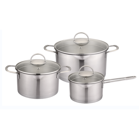 12 Piece Cooks Stainless Steel Cookware Set With Glass Lids For Gas Stove -  CNPOCOCINA