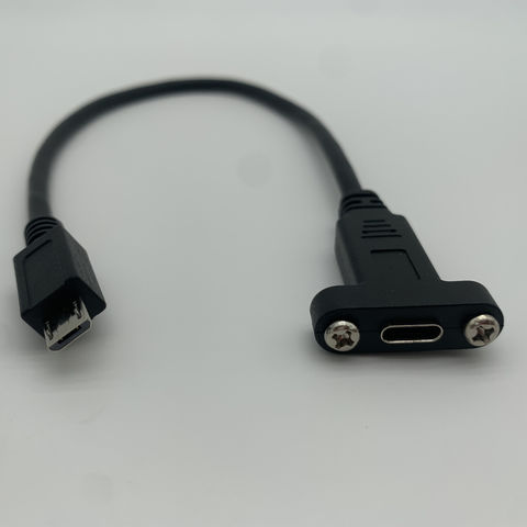 Panel Mount USB-C Buchse auf USB-C Stecker Kabel mit Schraube