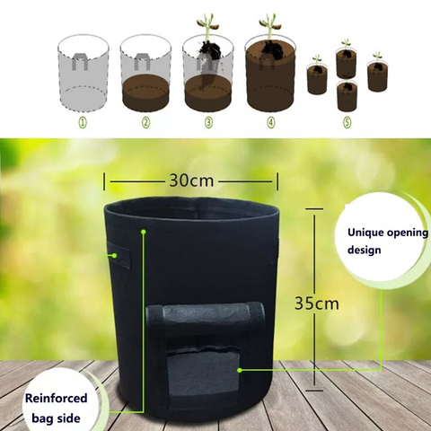 Grow Bags with Colorful Reinforced Fabric