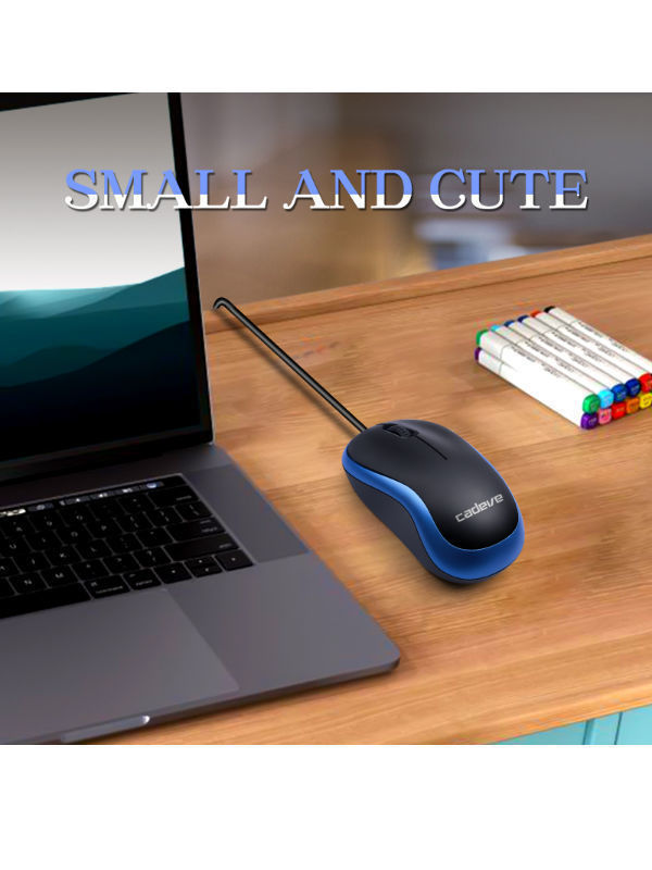 Basics 3-Button USB Optical Mouse for PC Laptop, Wired Mouse Computer ...