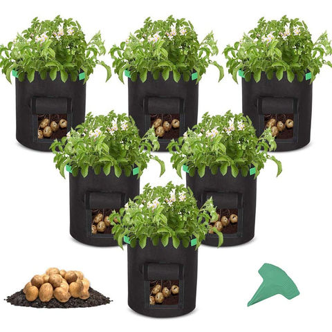 1pc 5 Gallons Potato Grow Bag PE Vegetable Grow Bags With Handle