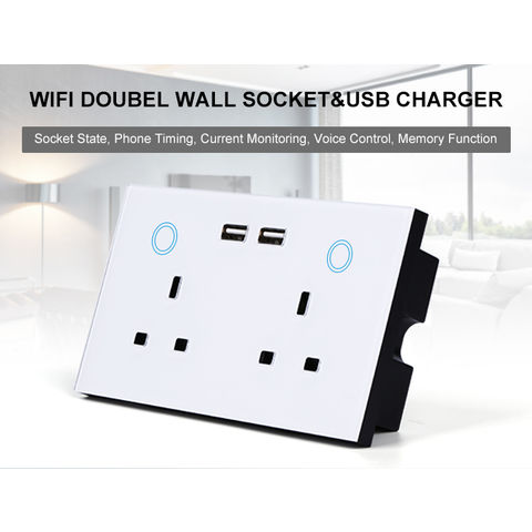 Outdoor Smart Plug Waterproof 2.4ghz Wifi 2 Outlet Switch For Tuya 15a Us  Plug Ac110240v