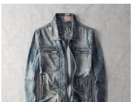 denim jacket chinese collar