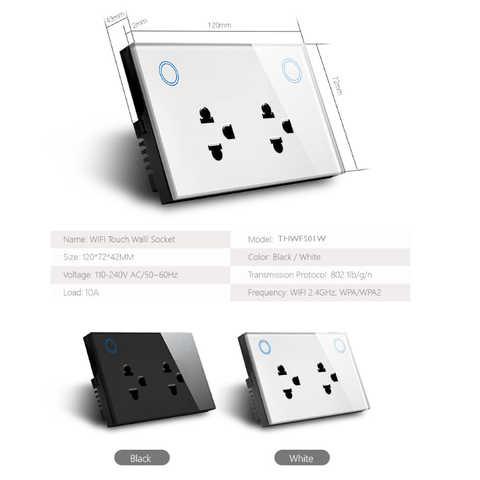 Smart Home AC110-240V 3 Pin Electrical Plug WiFi Smart Plug - China WiFi  Plug, 3 Pin Plug