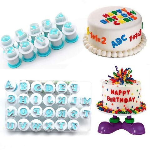 1/2/3PCS Alphabet Cake Stamp Alphabet Letter Fondant Cake Biscuit