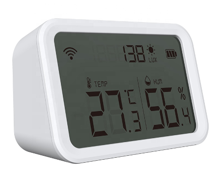 Zigbee/Bluetooth Smart Brightness Thermometer Real-time Light Sensitive  Temperature and Humidity Detector