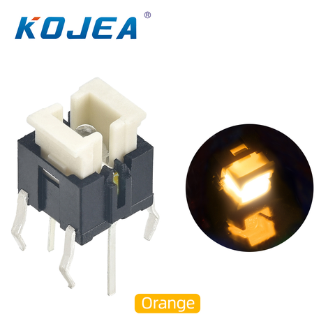 China 6x6x7.2mm blue orange white red green LED 6 pin light SMD/DIP ...