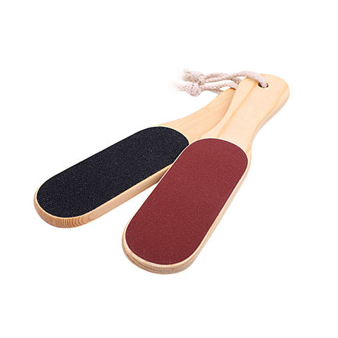 Pedicure tools for feet double sided wooden foot scrubber to remove dead  skin, callus, cracked heels