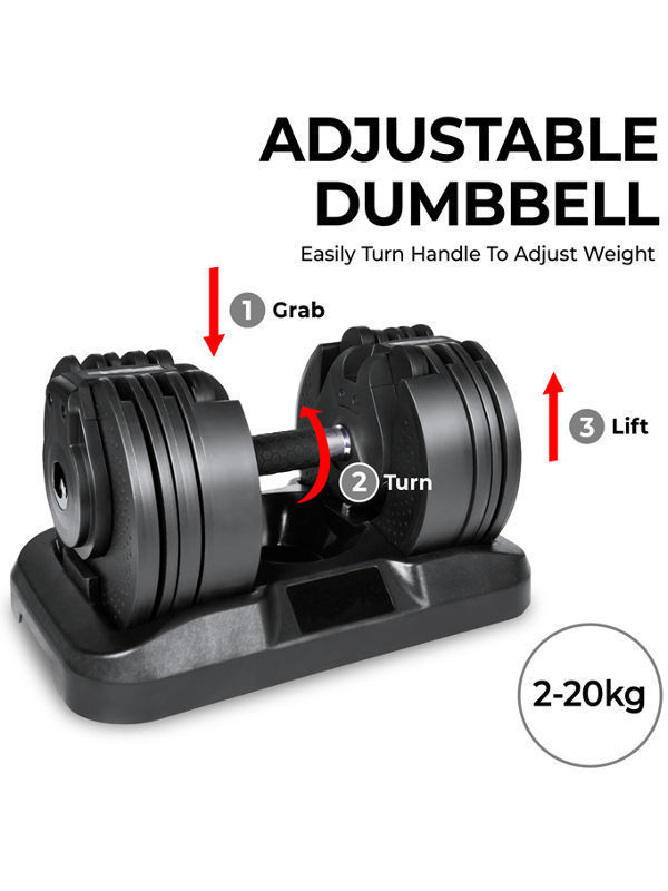 China 20kg /45 lbs Dumbbell Wholesale Exercise Set Weights Fast Twist Adjustable Dumbbell 16