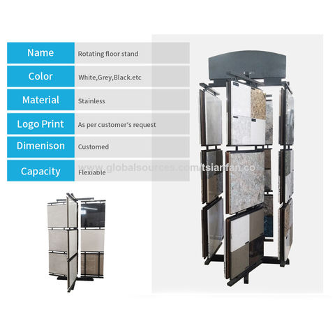 China Quartz Rotatable Tile Display Rack Marble Rotating Large Stone ...