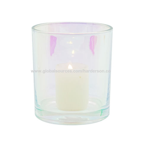 8oz Christmas Custom Unique Round Bottom Iridescent Glass Candle Jars for  Candle Making - China Candles, Glass Jar