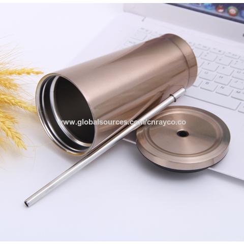 Buy Wholesale China 304 Stainless Steel Thermos Straw Tumbler Fit Car Gift  Coffee Cup Customized Outdoor Coffee Mug & Stainless Steel Travel Mug  Tumbler at USD 3.45