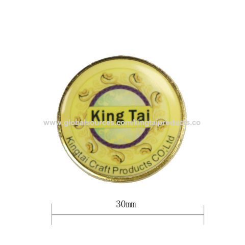 Nfc Pin China Wearable Round Metal Pin w/ NFC chip integrated, compatible with ...