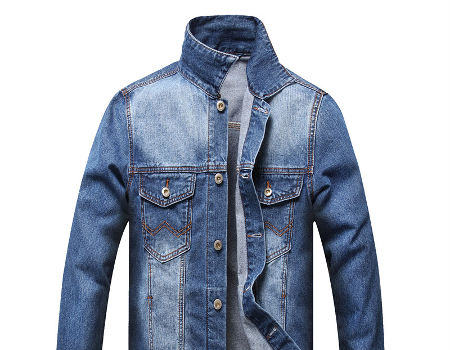 Long Sleeve Washed Denim Moto Jackets 