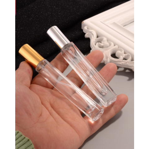 10ml Glass Spray Bottle Portable Refillable Perfume Bottle Gold Empty  Cosmetic Container Travel Sub-bottle Mist Sprayer