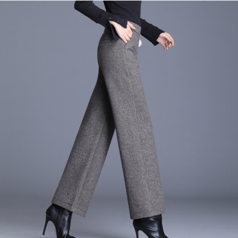 Amazon.com: Korean Slim High Waist Wide Leg Pants Women Spring Streetwear  Soft Baggy Black Pants Casual Thin Trousers Black S: Clothing, Shoes &  Jewelry