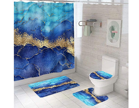 Whole China 4pcs Shower Curtain, Shower Curtains And Rugs To Match