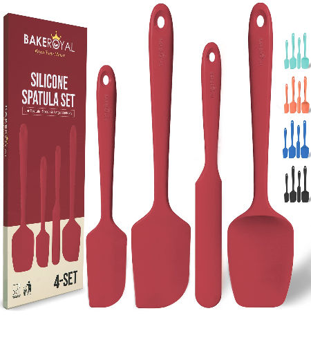 Personalized Scraper Heat Resistant Silicone Spatulas for Nonstick  Cookware, Custom Wooden Handle Rubber Scraper , Kitchen Cooking Spoon 