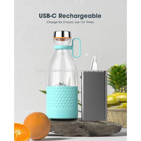 Spardar Licuadora portátil para batidos y batidos con USB, licuadora  portátil de 4000 mAh, 6 cuchillas 3D, potente potencia de mezcla, licuadora