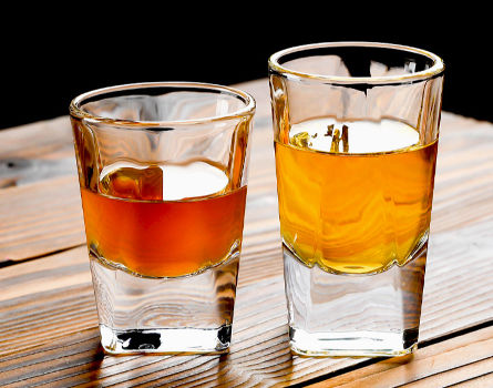 Buy Wholesale China Round Drinking Glass Whiskey Cups Thick Bottom For Bar  & Shot Glass at USD 2