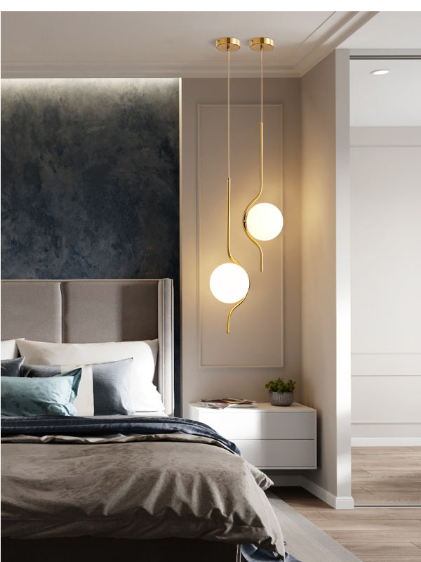 modern hanging bedside lamps