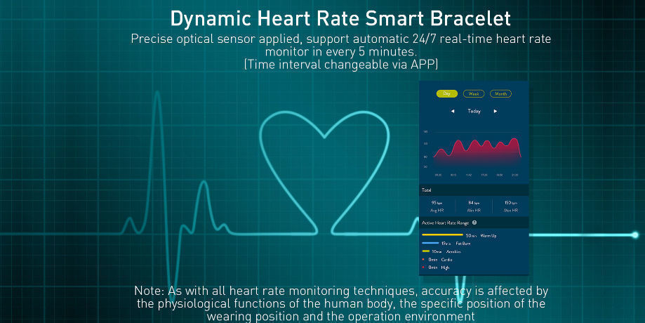 Smart bracelet sustained discount heart rate manual