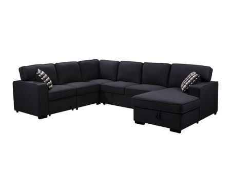 Modern Design U Shape Corner Sofa Set, Luxury Modern U Shaped Sectional Fabric Sofa Set With Ottoman
