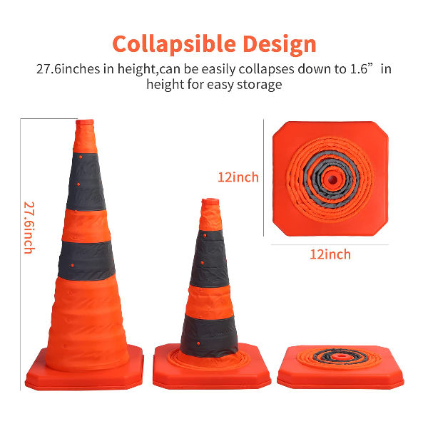 Wholesale Price Pop up Retractable Safety Cone LED Warning Light