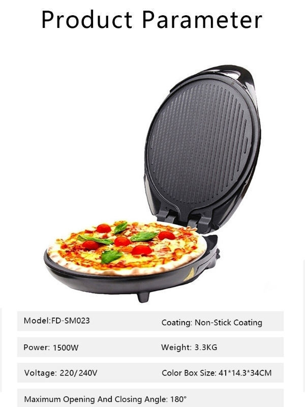 Multifunctional Large Capacity Home Automatic Black Electric Pizza